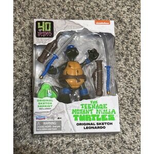 TMNT Leonardo Original Sketch 40th Anniversary Action Figure Playmates Toy 80951